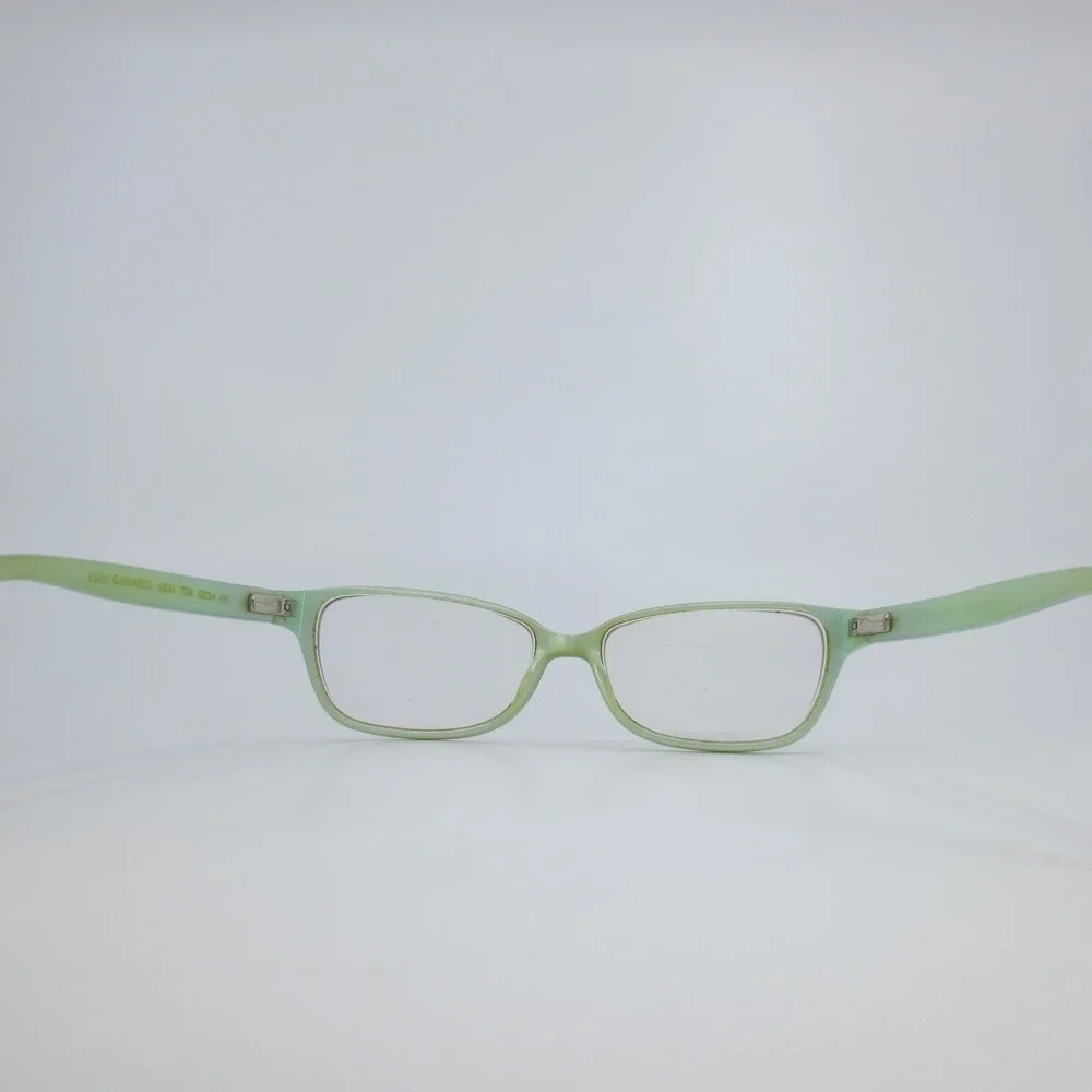 Lulu Guinness LG65 TOR Tortoise Mint Green Polka Dot Eyeglasses Frames 52-14-135